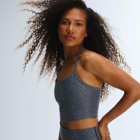 Anthropologie Other - Spiritual Gangster Gray Strappy Yoga Bra Tank Size L